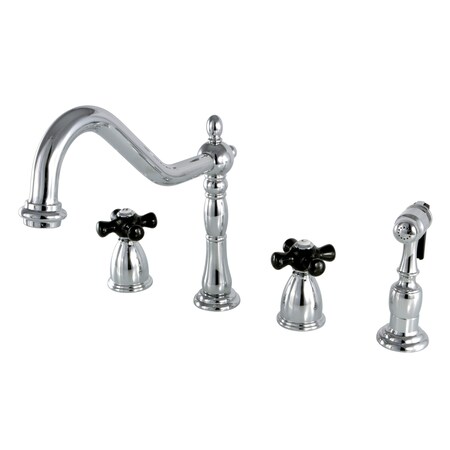 Widespread Kitchen Faucet, Polished Chrome